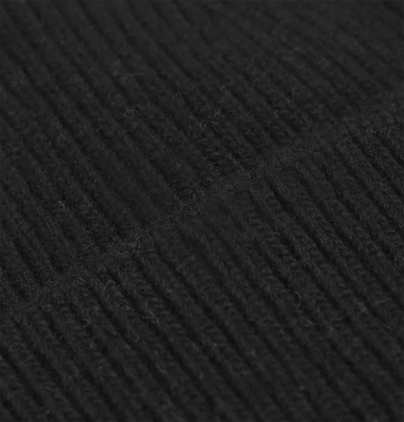 Colorful Standard Unisex Merino Wool Hat in Deep Black