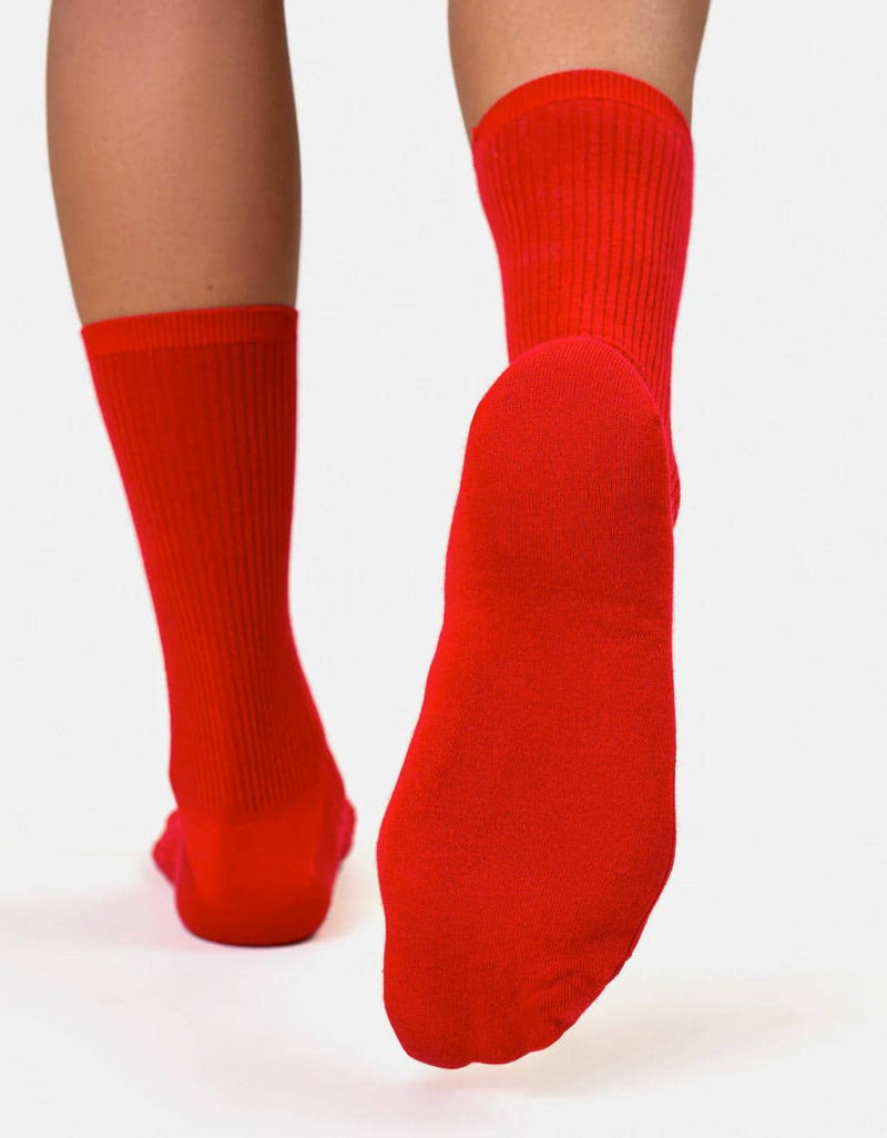 Colorful Standard Women's Classic Organic Cotton Socks in Scarlet Red