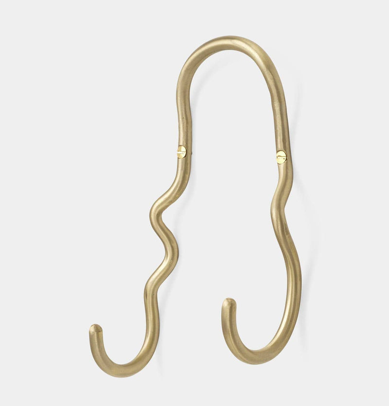 ferm LIVING Curvature Double Hook in Brass