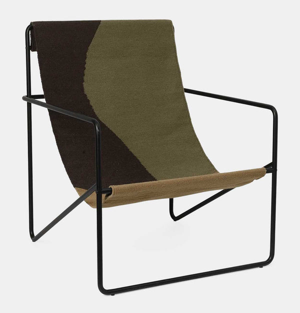 Ferm Living Desert Lounge Chair in Black & Dune