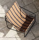 Ferm Living Desert Lounge Chair – Black/Stripes