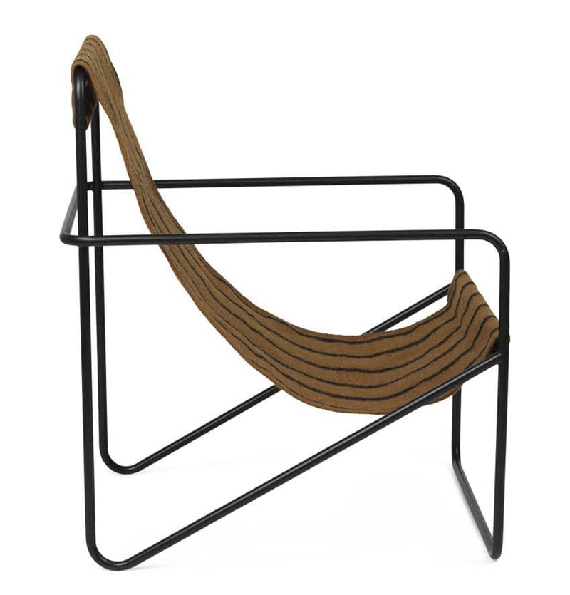 Ferm Living Desert Lounge Chair – Black/Stripes