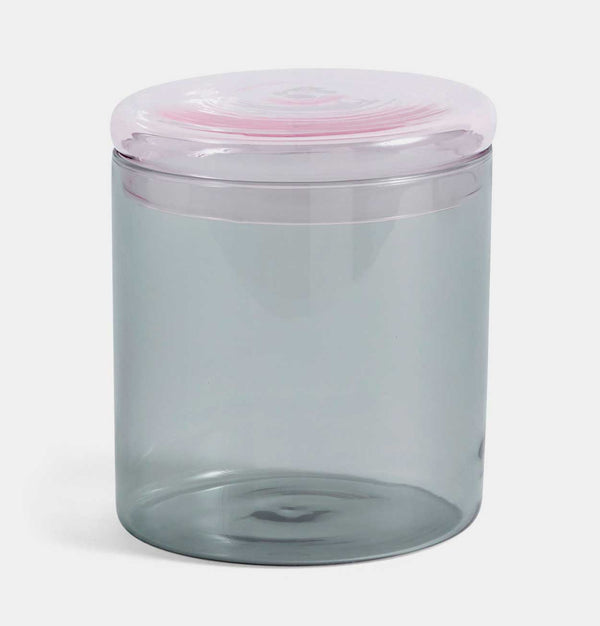 HAY Borosilicate Glass Jar in Grey – Large