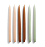 HAY Candle – Set of 6 – Conical – Peach, Caramel, Mint