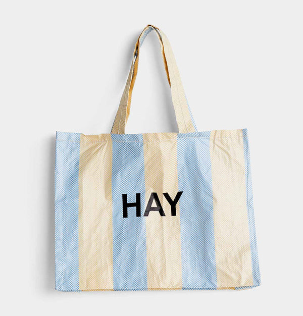 HAY Candy Stripe Shopper in Yellow and Blue