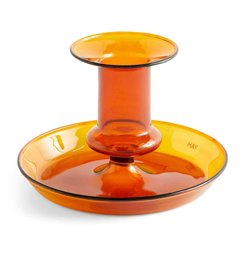 HAY Flare Candle Holder in Amber