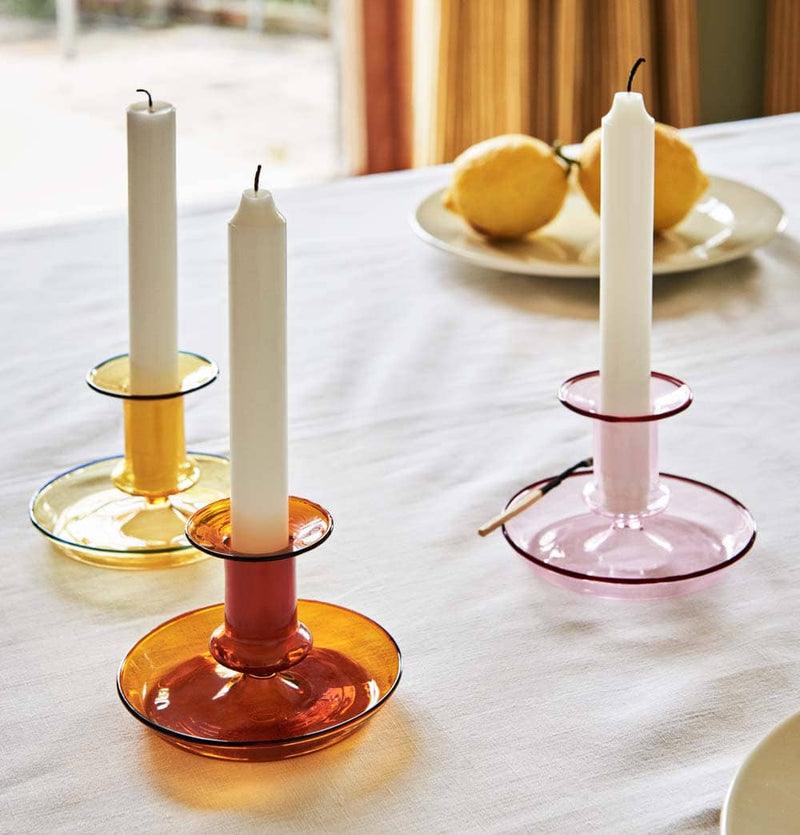 HAY Flare Candle Holder in Pink