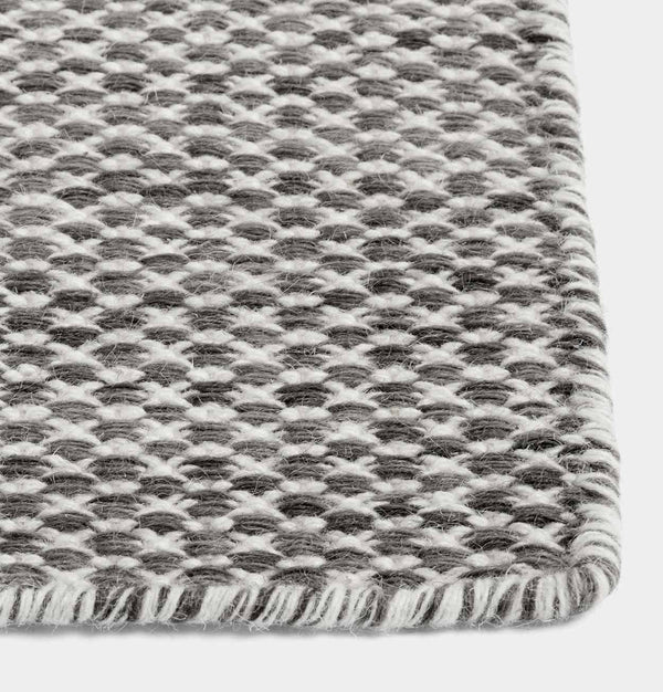 HAY Moiré Kelim Rug in Grey – Various Sizes