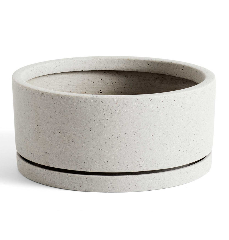 HAY Plant Pot with Saucer – XL – Grey