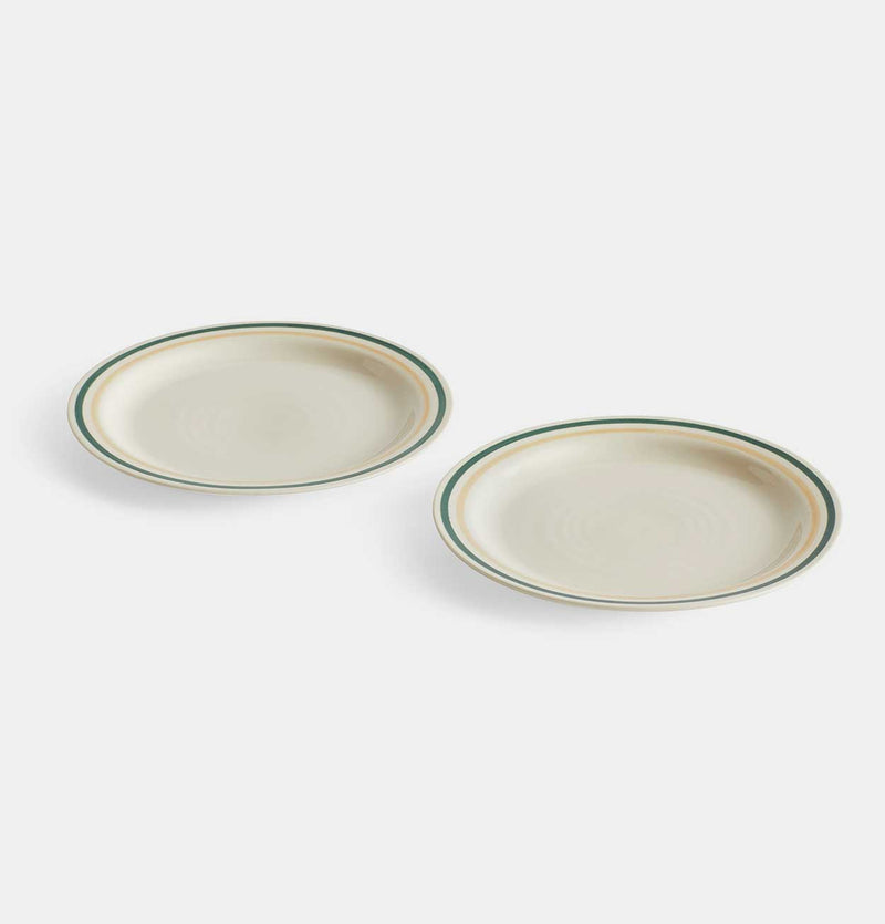 HAY Sobremesa Plate – Set of 2 – Green and Sand