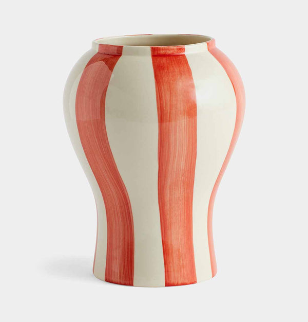 HAY Sobremesa Stripe Vase – Small – Red