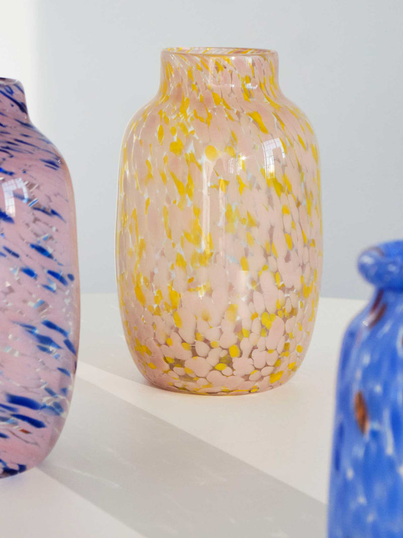 HAY Splash Vase in Light Pink & Yellow