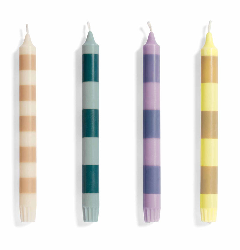 HAY Stripe Candle – Set of 4 – Douce