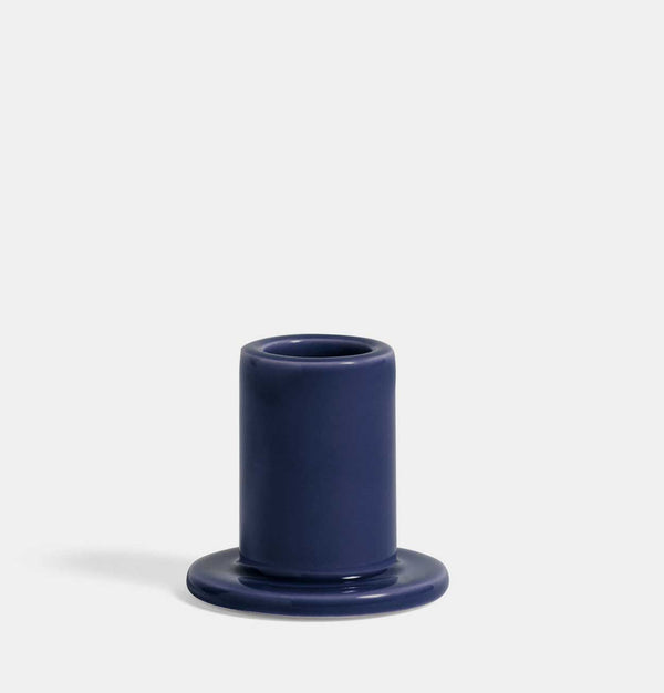 HAY Tube Candleholder – Small – Midnight Blue