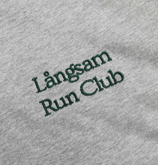 Långsam Run Club Embroidered Logo T-Shirt in Athletic Heather
