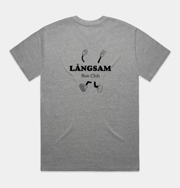 Långsam Run Club Original T-Shirt in Athletic Heather