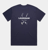 Långsam Run Club Original T-Shirt in Midnight Blue