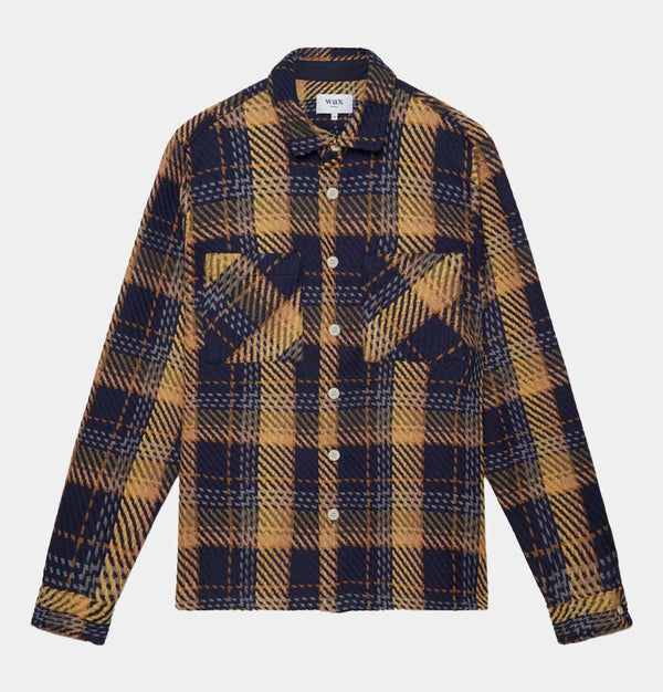 Wax London Whiting Overshirt in Mountain Check